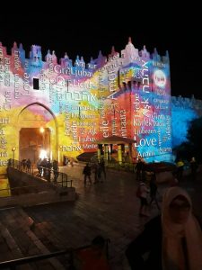 "שער שכם" בפסטיבל האור בירושלים.